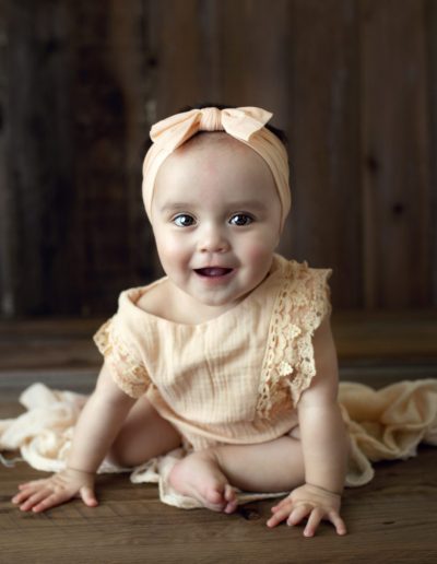 Smiling Ripon Baby in hairbow