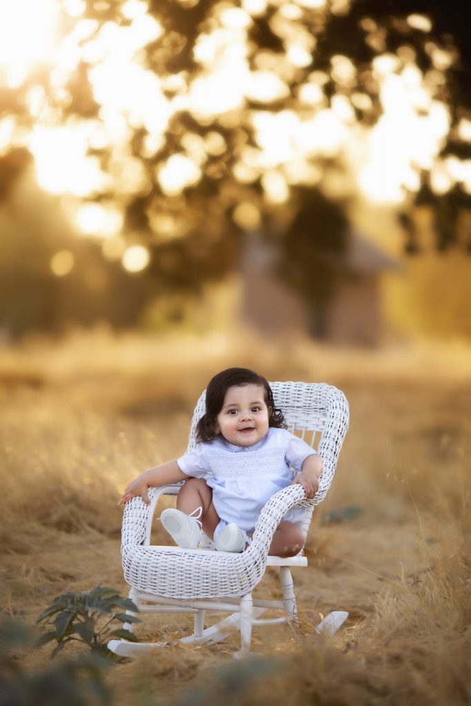Little girl in rocking chair Modesto CA Photography