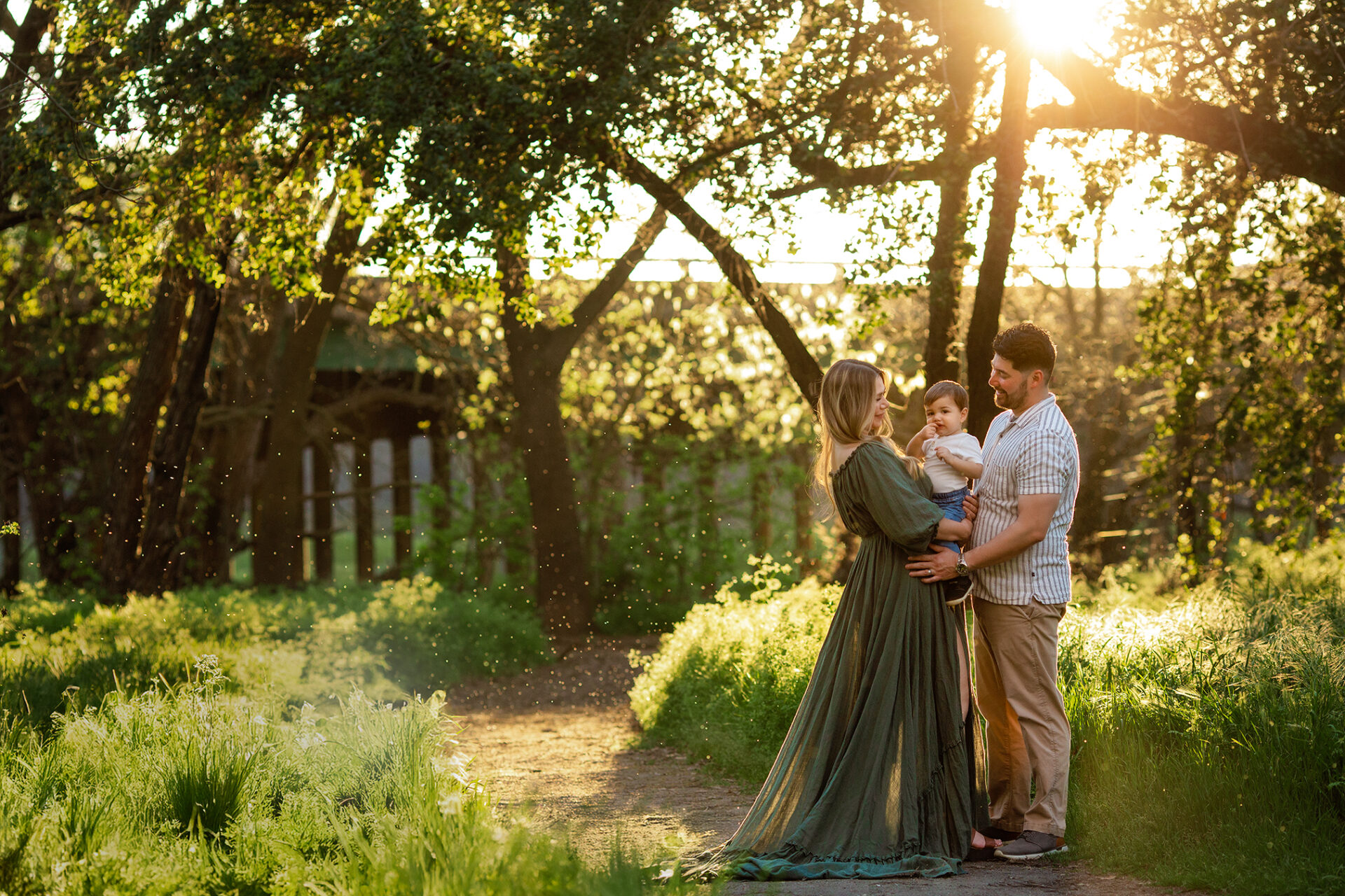 oseville maternity photographer outdoor sunset pregnancy session